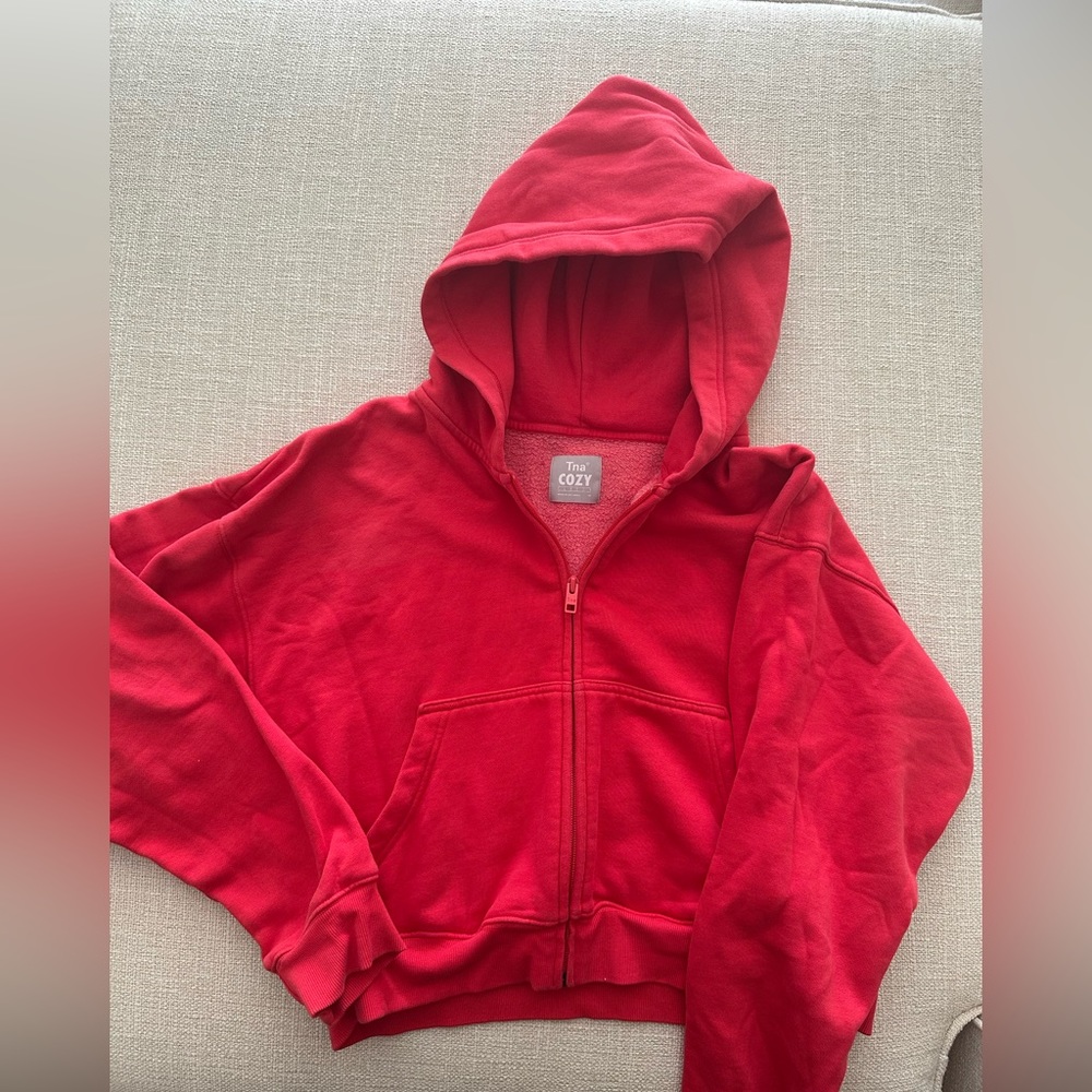 TNA crop soft stream hoodie